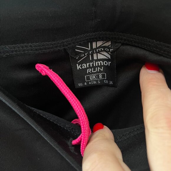 Karrimor Black Running Tights With Zippered Pockets & Reflective Stripes Activew - Picture 4 of 6